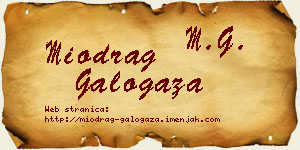 Miodrag Galogaža vizit kartica